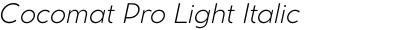 Cocomat Pro Light Italic
